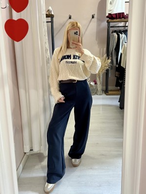 Pantaloni PENNI a palazzo blu