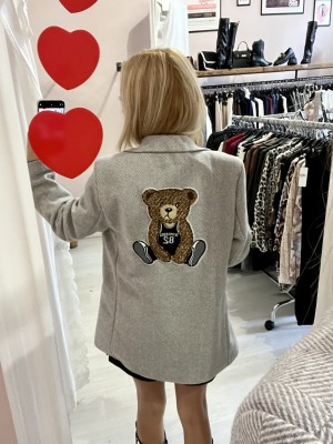 Giacca blazer TEDDY grigia