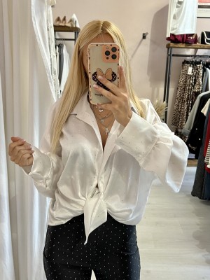 Camicia raso SCINTILLANTE bianca