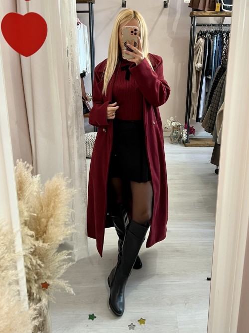 Cappotto MAXIME lungo BORDEAUX