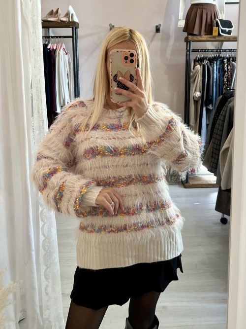 Maglione POLAR pelosetto beige