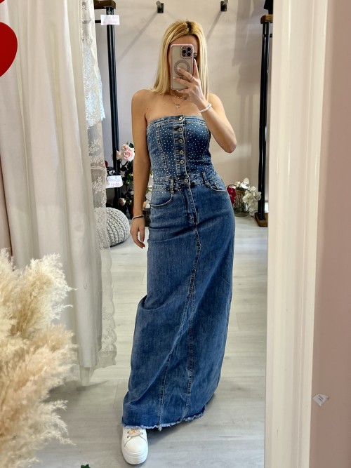 Vestito di jeans MINDI lungo