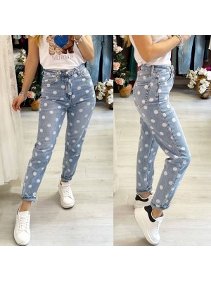 Jeans POIS GRANDI momfit