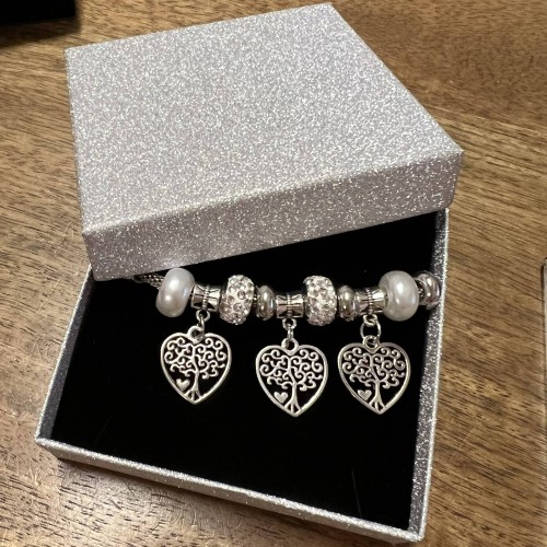 Scatolina regalo bijoux glitter argento