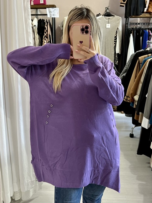 Maxi maglia larga VIOLA