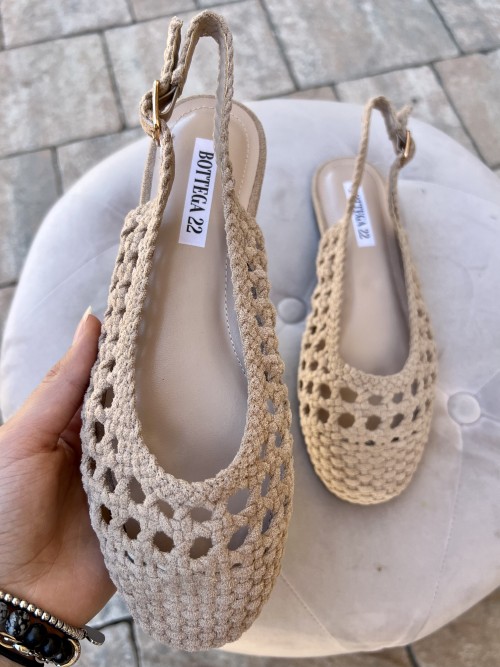 Ballerine CROCHET beige