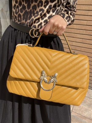 Borsa BEES giallo ocra