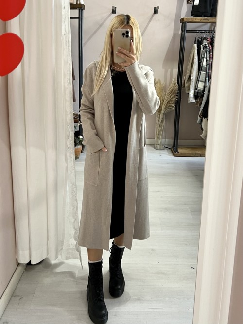 Maxi cardigan CAPPUCCIO beige