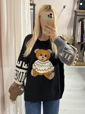 Maglione TEDDY BEAR nero