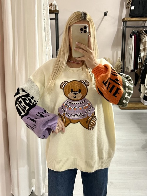 Maglione TEDDY BEAR burro